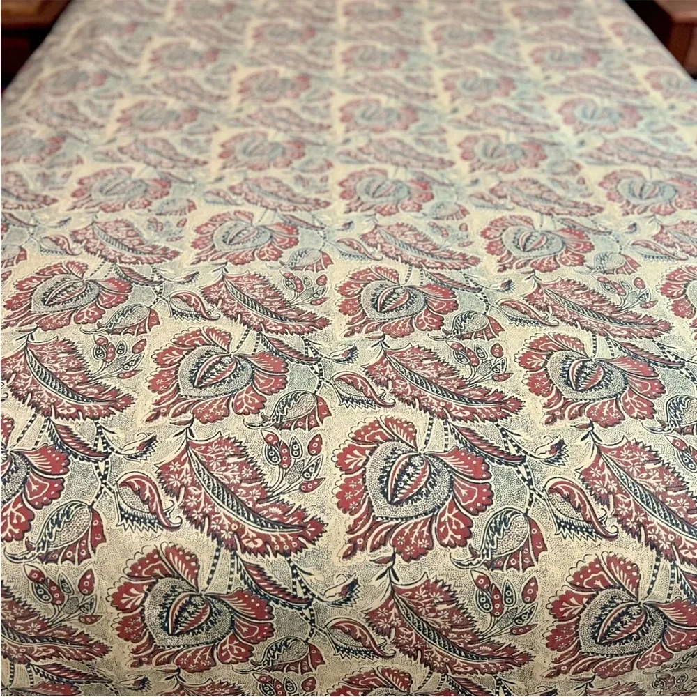 Pottery Barn Dottie Kalamkari Duvet Cover Full/Queen Palampore Floral Red Tan PB